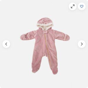 Minky Couture Little Couture Winter Minky Jumpsuit Pink 6-12 month
